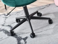 Fotel biurowy bez podłokietników ELIOR ZIELONY welur+czarny - mobila podstawa