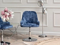 Krzesło MIO RING GRANATOWE WELUR CHROM w aranżacji