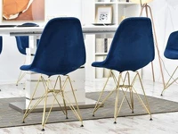 Krzesło  MPC ROD TAP GRANAT welur glamour na złotej nodze - tył krzesła