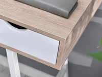 Nowoczesne biurko pod komputer GAVLE biale-sonoma - charakterystyczne detale